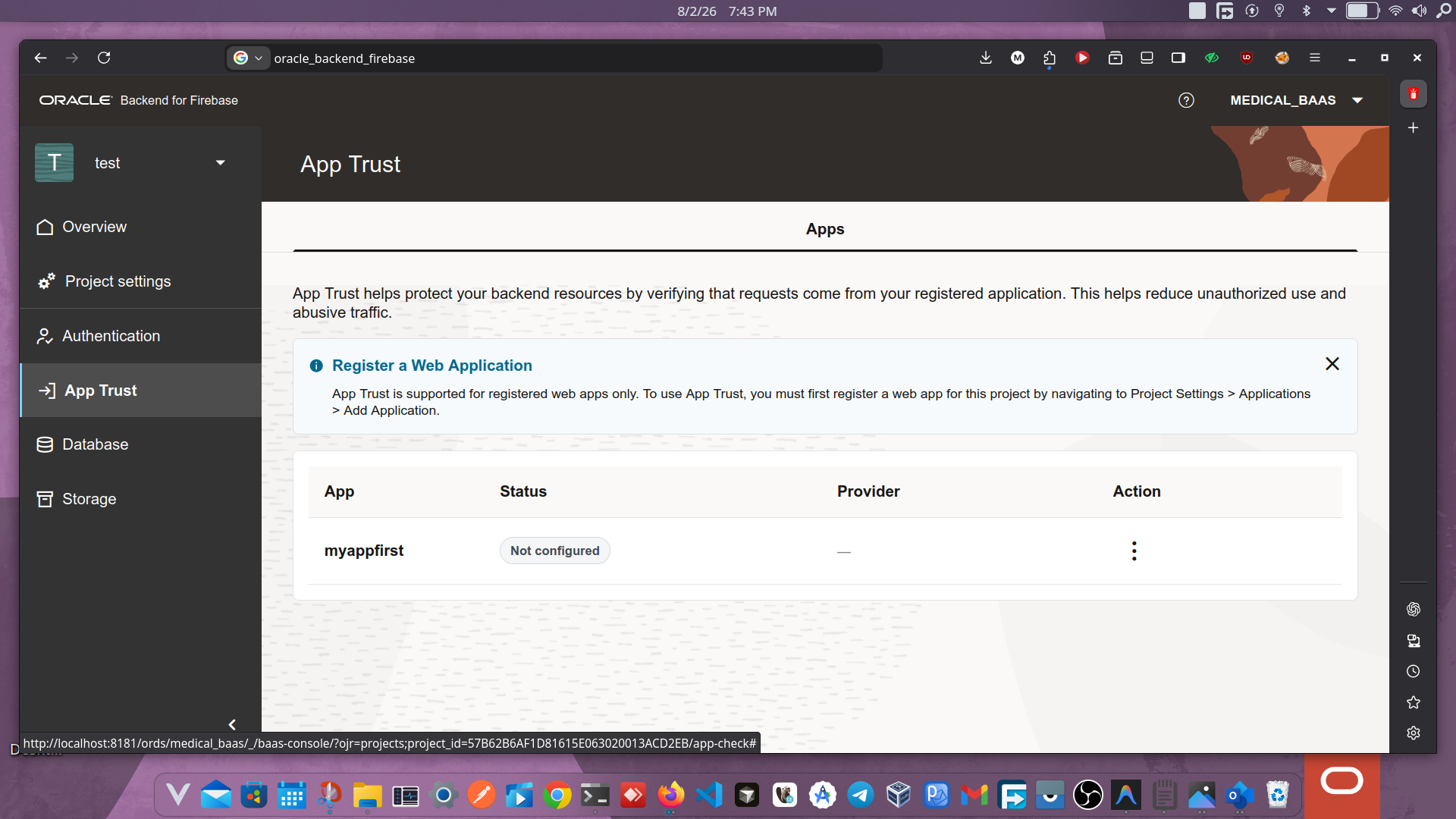 Fusabase App Trust Console — per-app attestation status and provider management